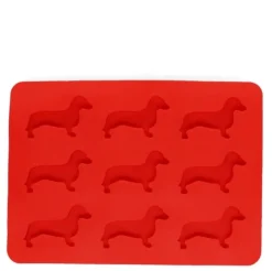 Silikon Eiswürfelform Dackel Sausage Dog rot von Rex London