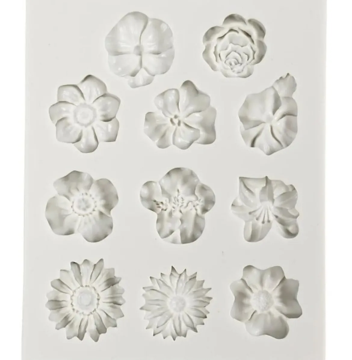 Silikonform Gänseblümchen mit 11 Blüten mit 2-2,5cm Durchmesser von Creativ Company