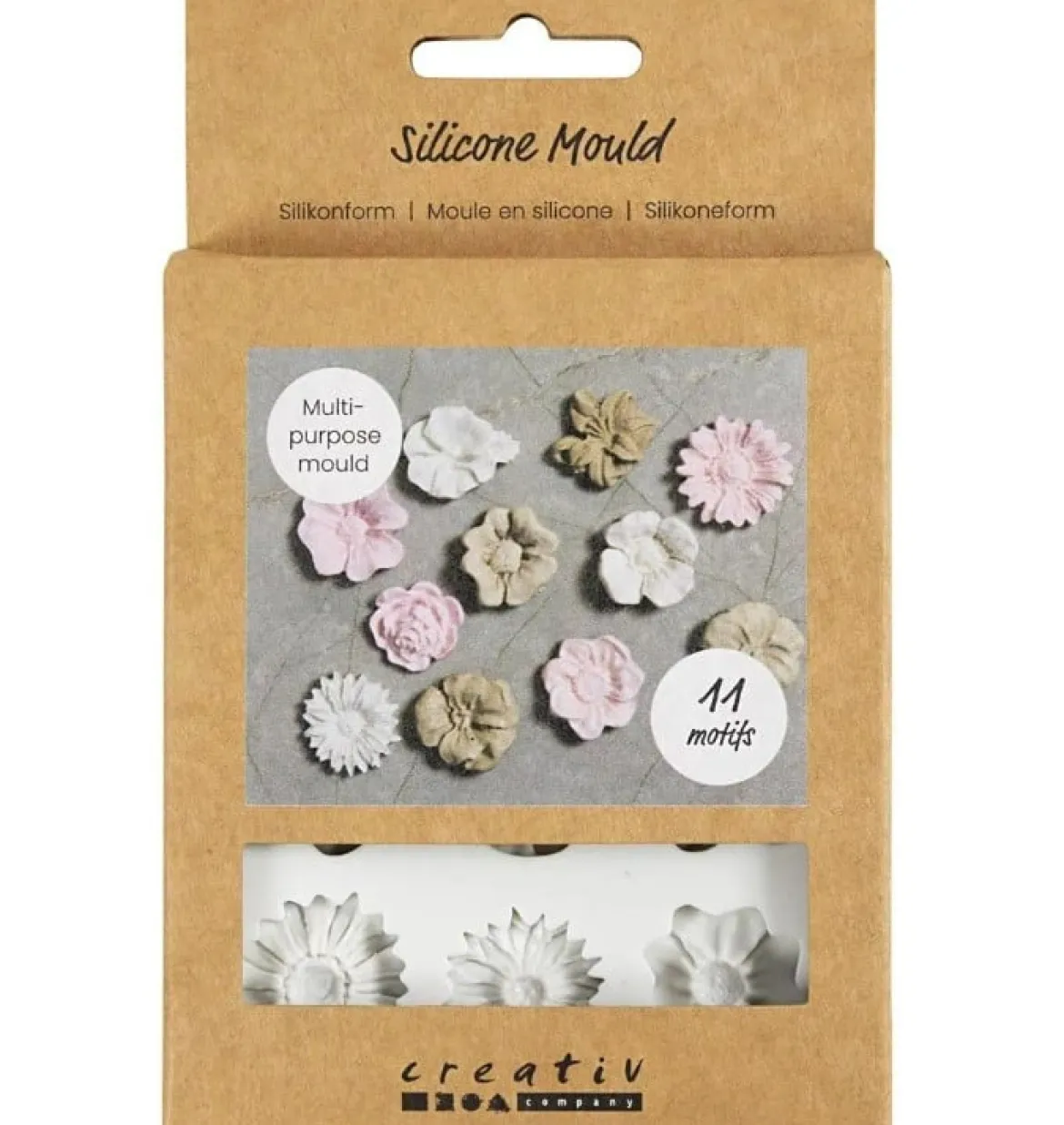 Silikonform Gänseblümchen mit 11 Blüten mit 2-2,5cm Durchmesser von Creativ Company