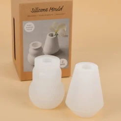 Silikonform Vase 2 Stk 5,5 x 7,5cm zum Gießen von Gips, Beton & Harz von Creativ Company