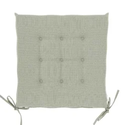 Sitzkissen Outdoor uni meliert Struktur mit Bindebändern tea green 40x40x3cm