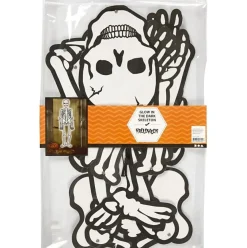 Skelett aus Papier zum Aufhängen Glow in the Dark 120cm