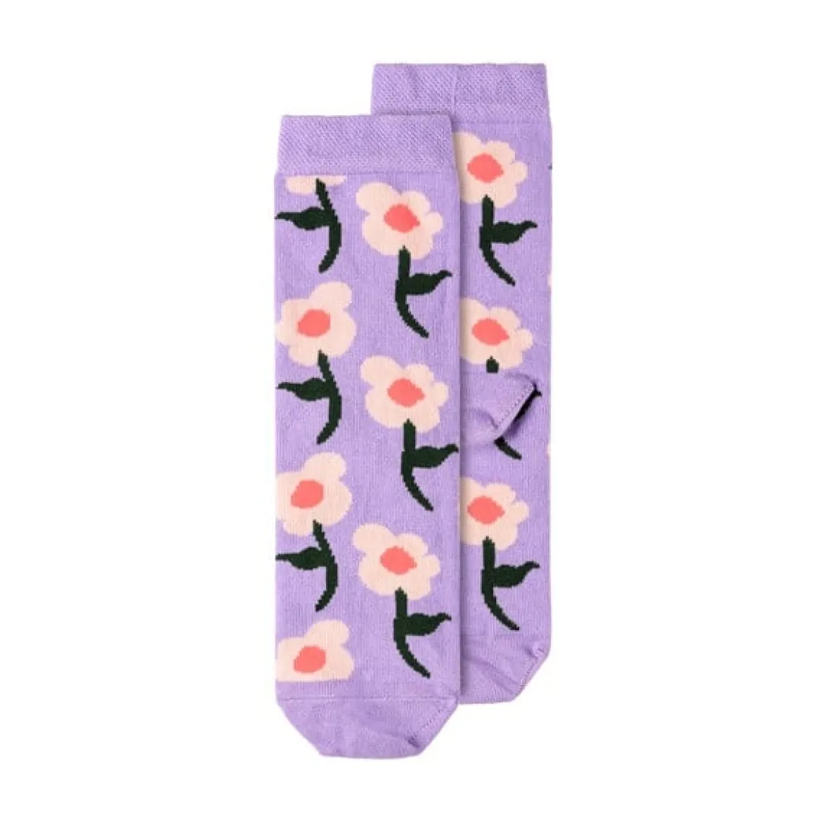 Socken Blumen lila rosa Größe 31-34