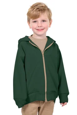 Softshell Stoff mit Fleece Innenseite einfarbig dunkelgrün 1,45m Breite