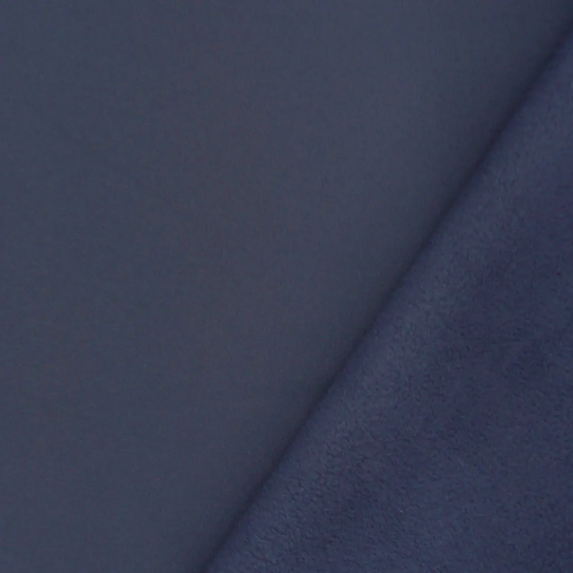 Softshell Stoff Outdoor Fleece-Rückseite uni Dunkelblau 144cm Breite