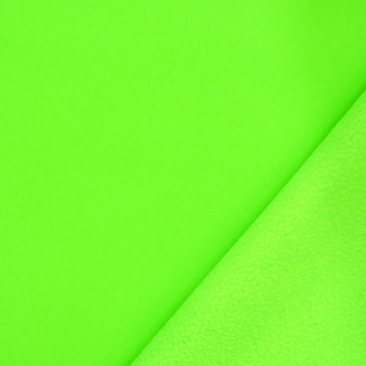 Softshell Stoff Outdoor Fleece-Rückseite uni neon Grün 144cm Breite