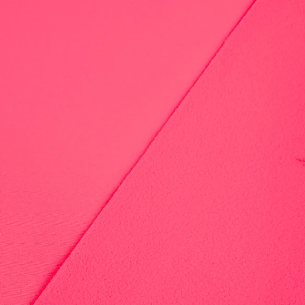 Softshell Stoff Outdoor Fleece-Rückseite uni neon Pink 144cm Breite