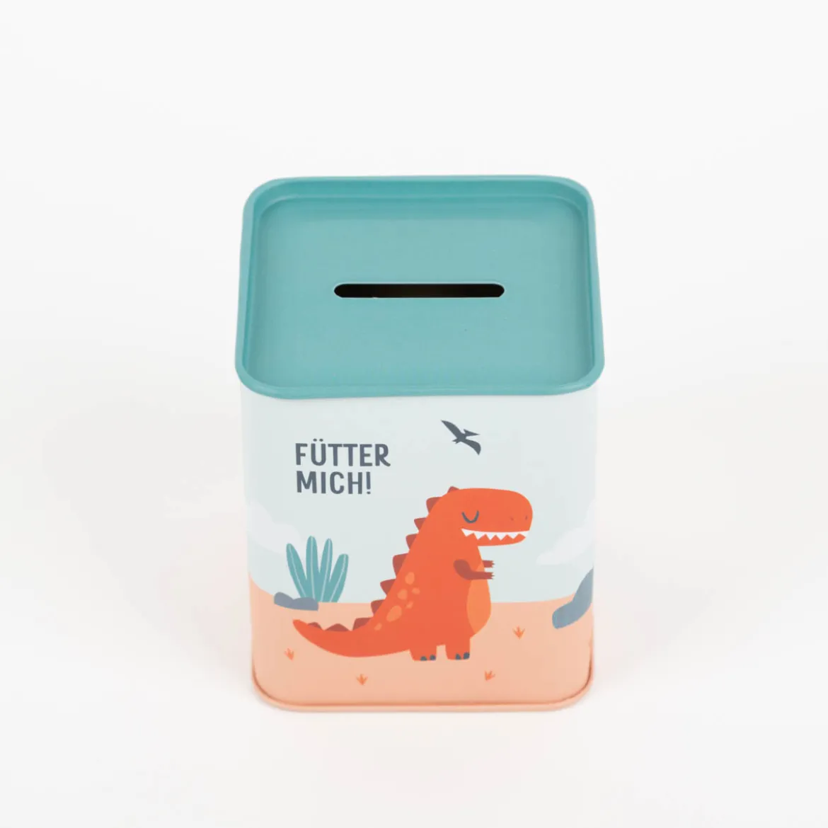 Spardose Fütter mich mit Dinosaurier von Grafik Werkstatt