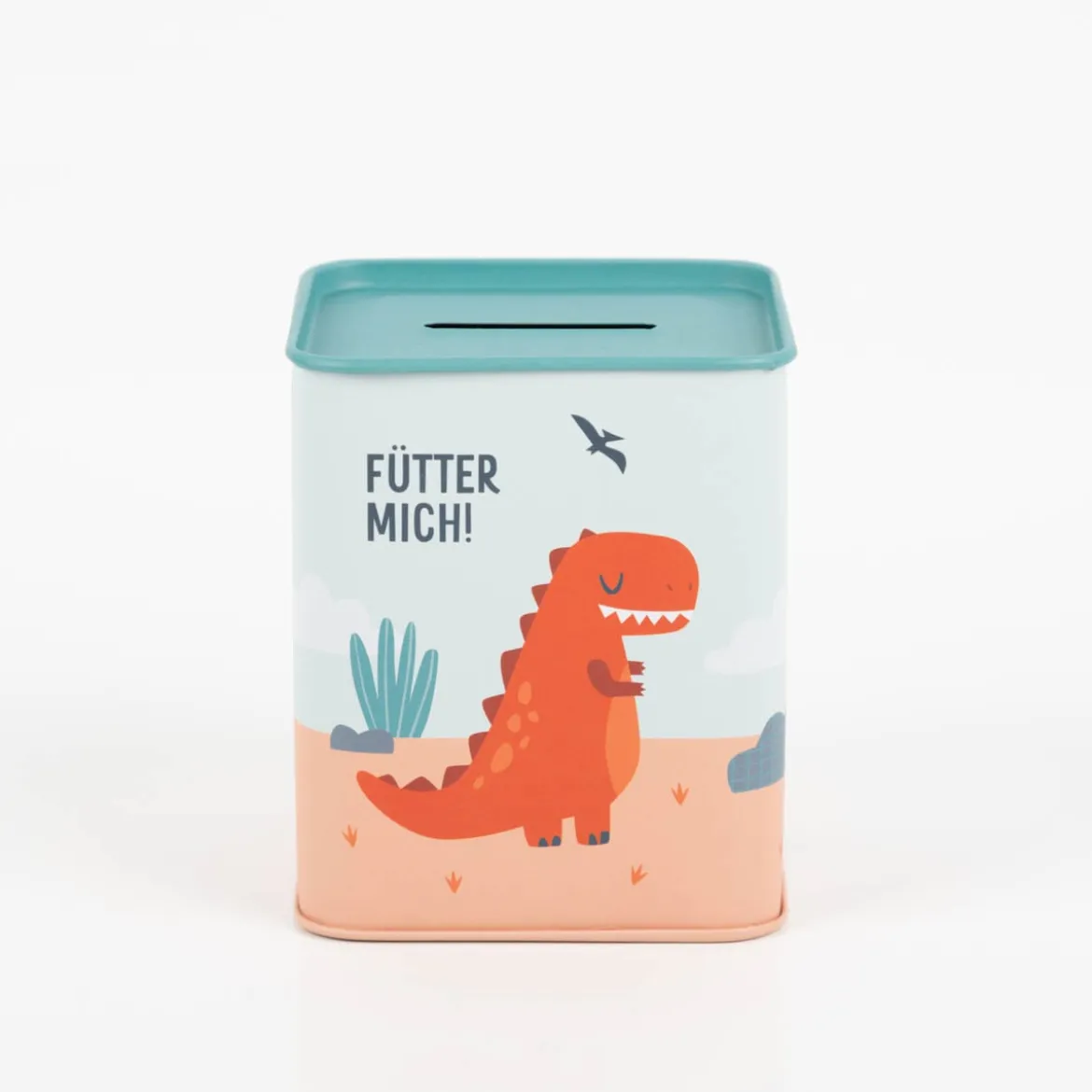 Spardose Fütter mich mit Dinosaurier von Grafik Werkstatt