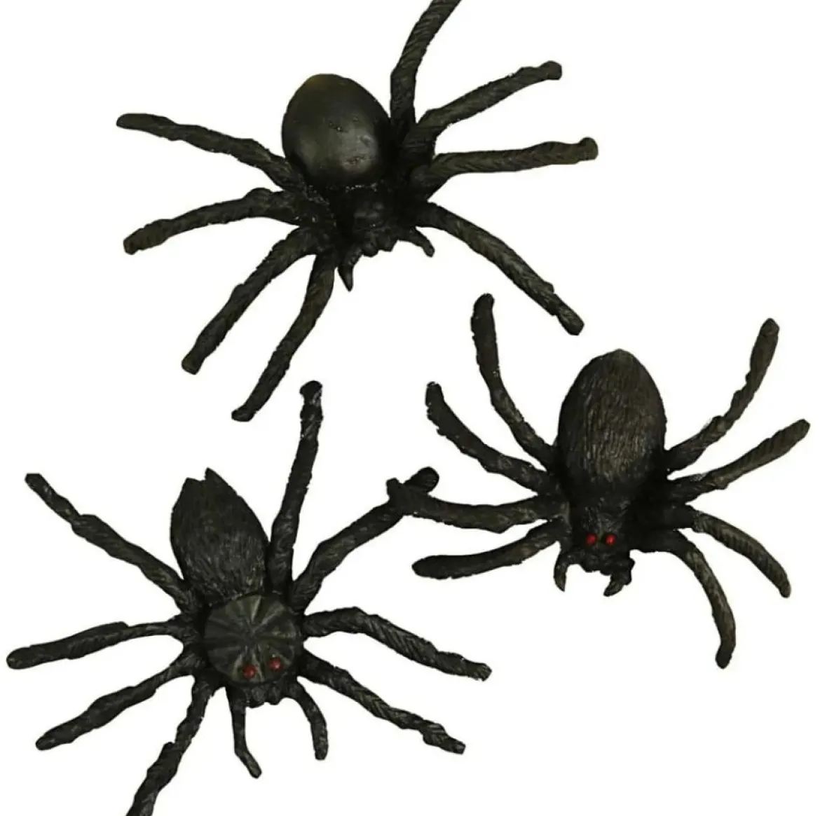 Spinnen schwarz Halloween Deko im 10er Pack
