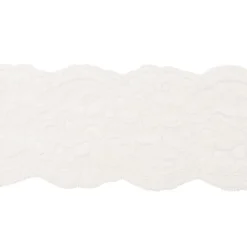 Spitze elastisch Blumen creme Meterware Breite: 9,5cm
