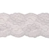Spitze elastisch Blumen hellgrau Meterware Breite: 9,5cm