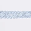 Spitze elastisch Blumen Meterware hell jeansblau Breite: 3cm