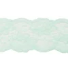 Spitze elastisch Blumen mint Meterware Breite: 9,5cm