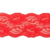 Spitze elastisch Blumen rot Meterware Breite: 9,5cm