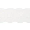 Spitze elastisch Blumen weiß Meterware Breite: 9,5cm