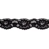 Spitze Elastisch schwarz Meterware Breite: 3,2cm
