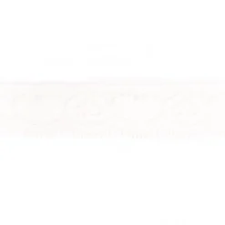 Spitze Elastisch weiß Herzen Meterware Breite: 3,5cm