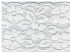 Spitzenband Bordüre elastisch creme Breite: 17,5cm