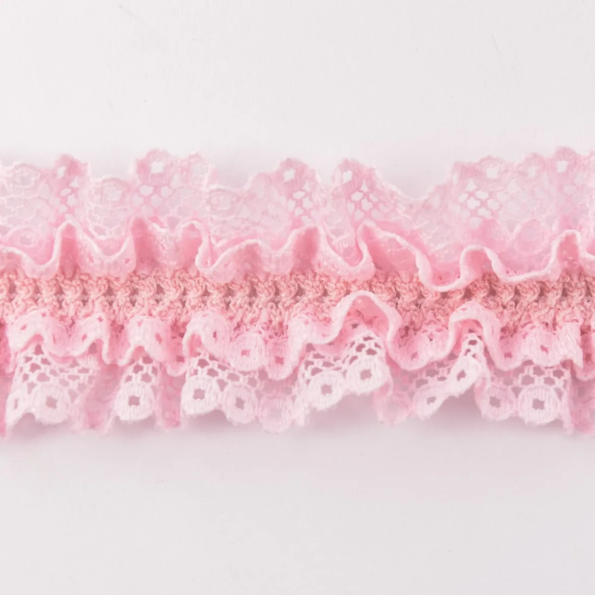Spitzenband Gummiband Spitze elastisch rosa Breite: 4cm
