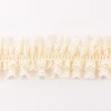 Spitzenband Gummiband Spitze elastisch creme Breite: 4cm
