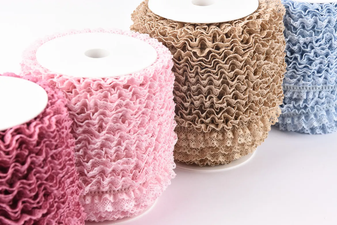 Spitzenband Gummiband Spitze elastisch altrosa Breite: 4cm