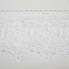 Spitzenborte Häkelborte Makramee Blumen weiß 14cm breit