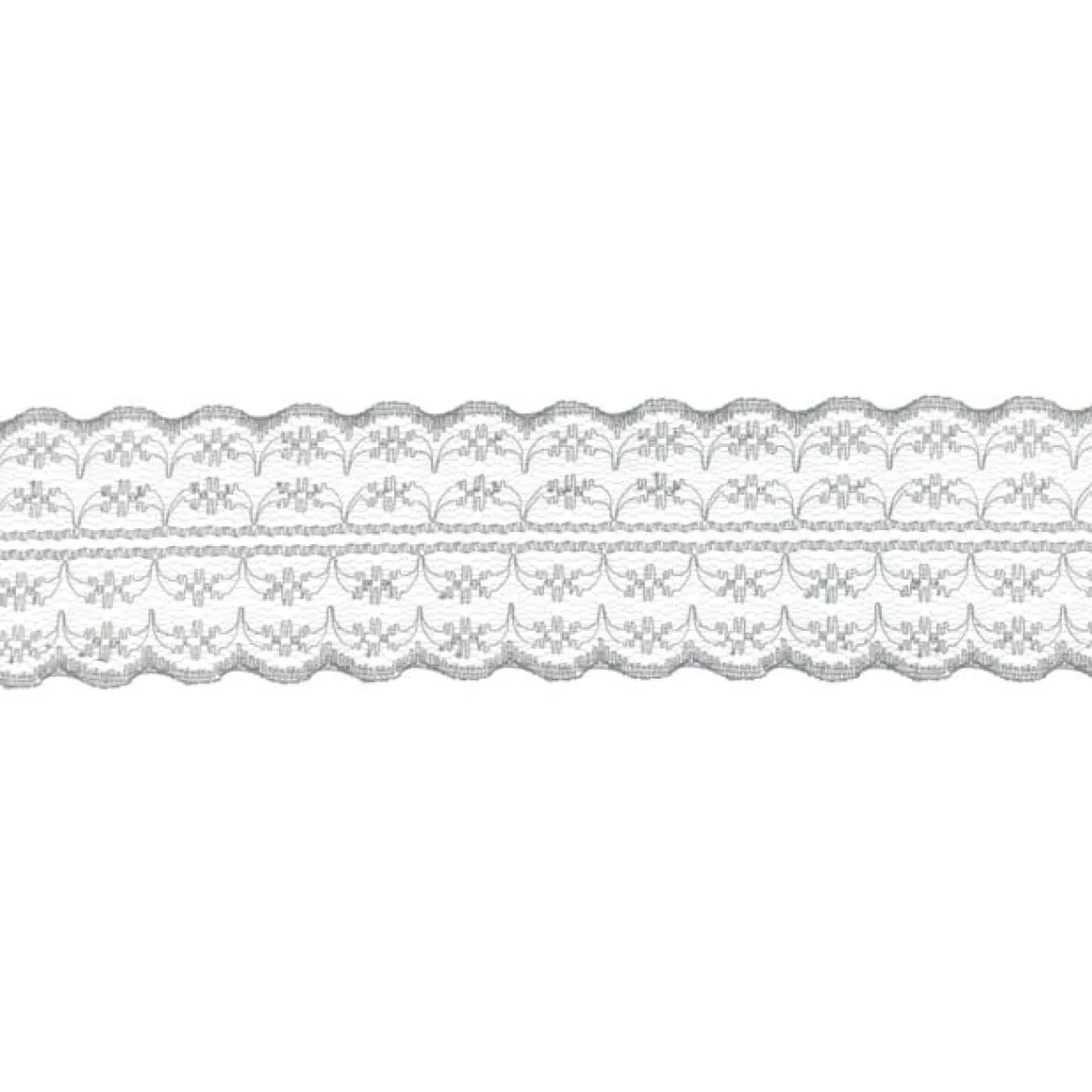Spitze Spitzenborte Spitzenband Tüllspitze Meterware grau Breite: 4,8cm