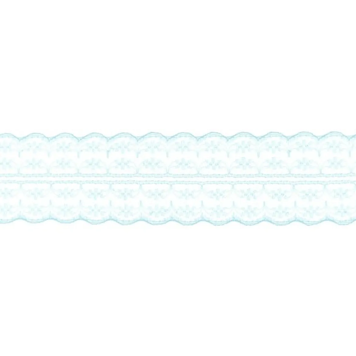 Spitze Spitzenborte Spitzenband Tüllspitze Meterware babyblau Breite: 4,8cm