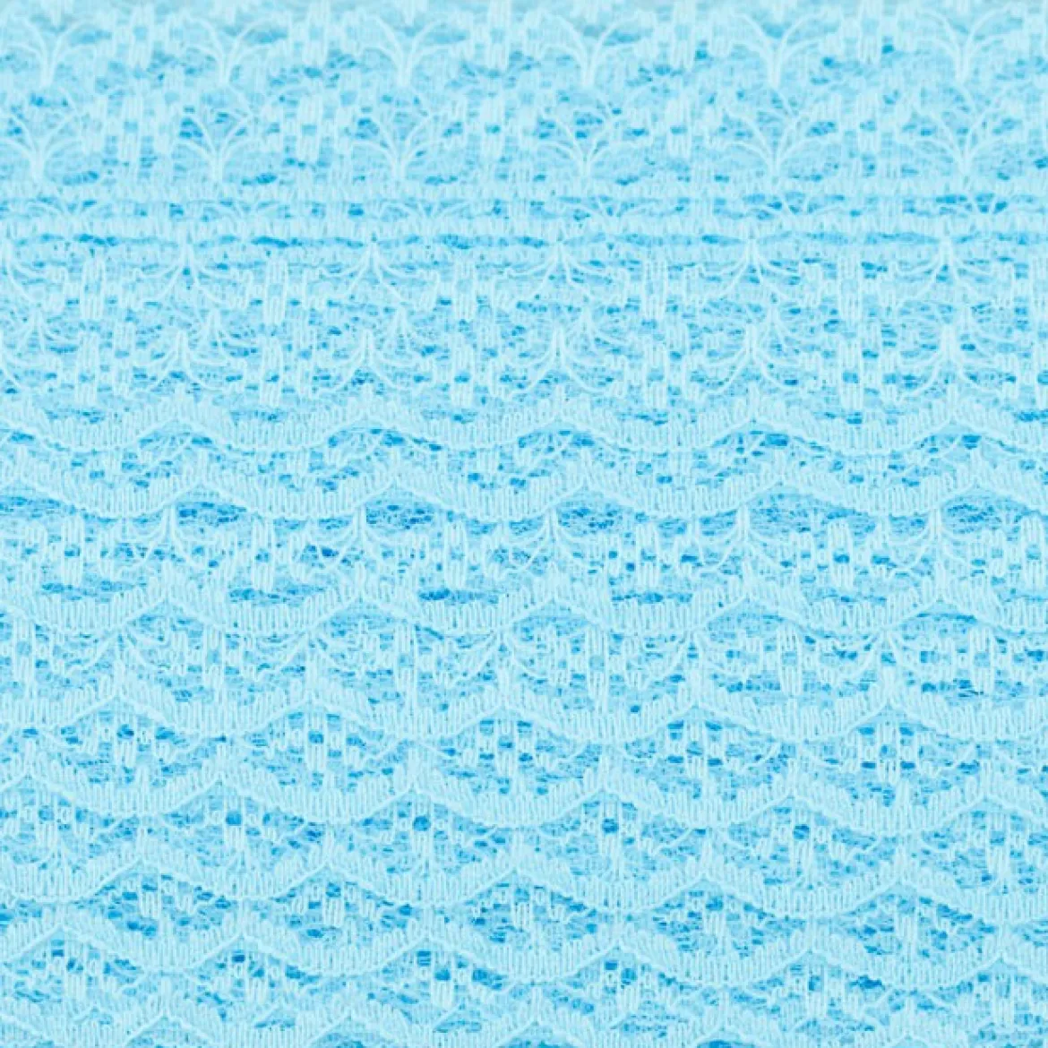 Spitze Spitzenborte Spitzenband Tüllspitze Meterware babyblau Breite: 4,8cm