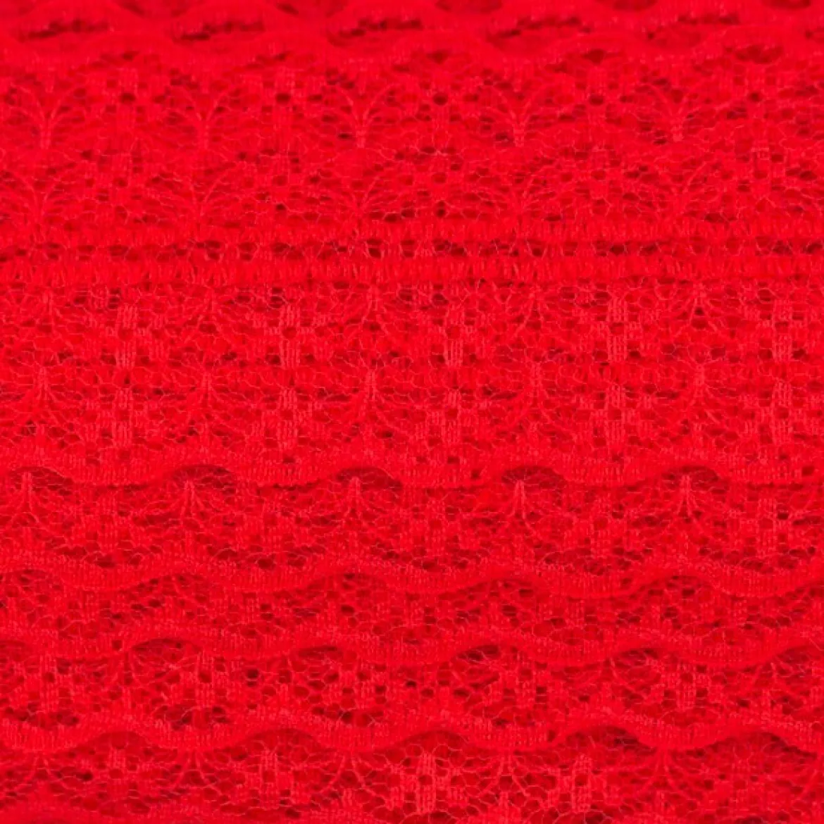 Spitze Spitzenborte Spitzenband Tüllspitze Meterware rot Breite: 4,8cm