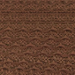 Spitze Spitzenborte Spitzenband Tüllspitze Meterware braun Breite: 4,8cm