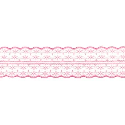 Spitze Spitzenborte Spitzenband Tüllspitze Meterware fuchsia Breite: 4,8cm