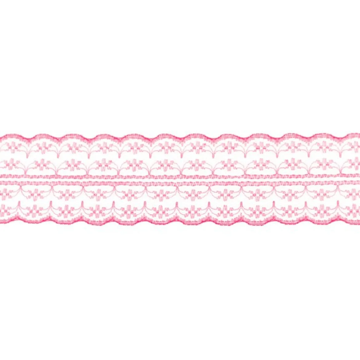 Spitze Spitzenborte Spitzenband Tüllspitze Meterware pink Breite: 4,8cm