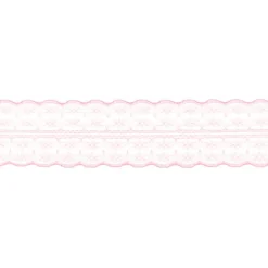 Spitze Spitzenborte Spitzenband Tüllspitze Meterware rosa Breite: 4,8cm