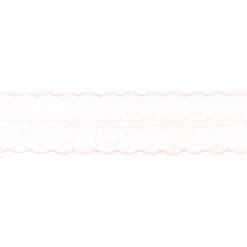 Spitze Spitzenborte Spitzenband Tüllspitze Meterware babyrosa Breite: 4,8cm