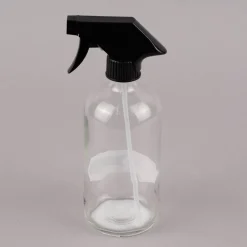 Sprühflasche Glas Kunststoff transparent schwarz 450ml