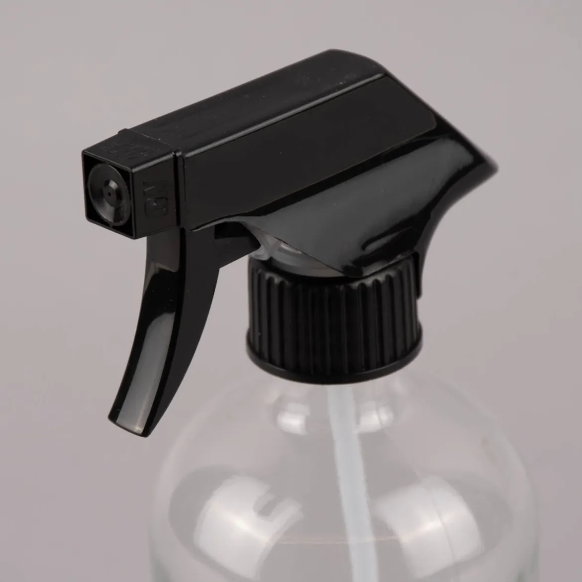 Sprühflasche Glas Kunststoff transparent schwarz 450ml