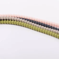 4 Stück Allzwek-Binder aus Silikon rosa grün grau 35cm von Kochblume