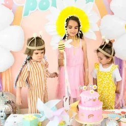 5 Stück Geburtstagskerzen Daisy Blumen und Regenbogen