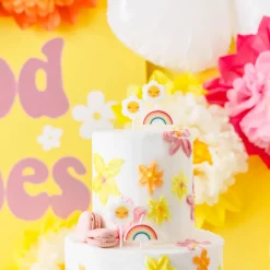 5 Stück Geburtstagskerzen Daisy Blumen und Regenbogen
