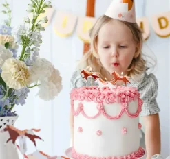 3 Stück Geburtstagskerzen Pferde für Kuchen