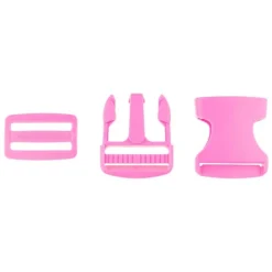 Steckverschluss Taschenverschluss Buckle Steckschnalle mit Dreisteg pink 38mm