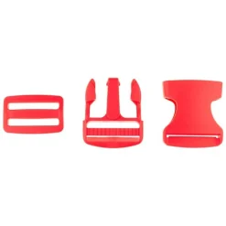 Steckverschluss Taschenverschluss Buckle Steckschnalle mit Dreisteg rot 38mm
