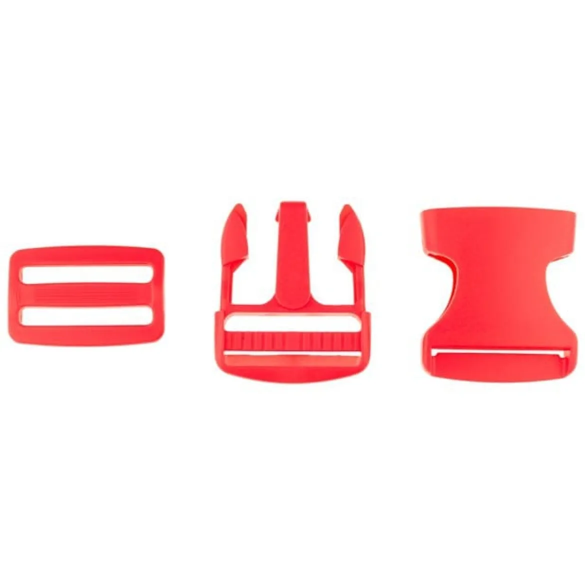 Steckverschluss Taschenverschluss Buckle Steckschnalle mit Dreisteg rot 38mm