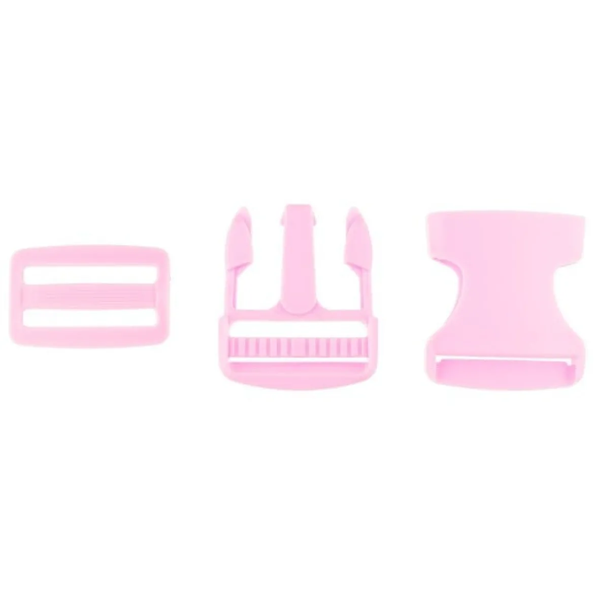 Steckverschluss Taschenverschluss Buckle Steckschnalle mit Dreisteg rosa 38mm