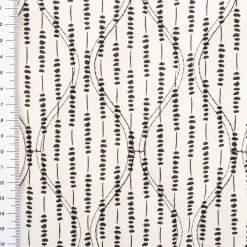 Steppstoff Baumwollstoff Voile Blumen Abstrakt schwarz weiß 1,35m Breite