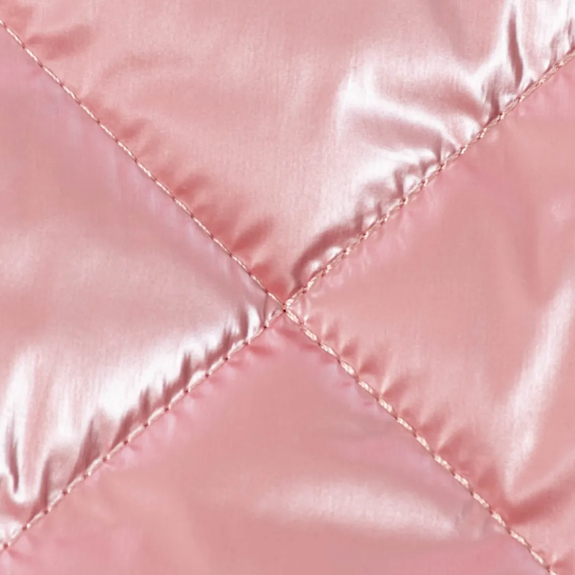 Steppstoff Bekleidungsstoff Stepped Shine Rauten rosa 1,40m Breite
