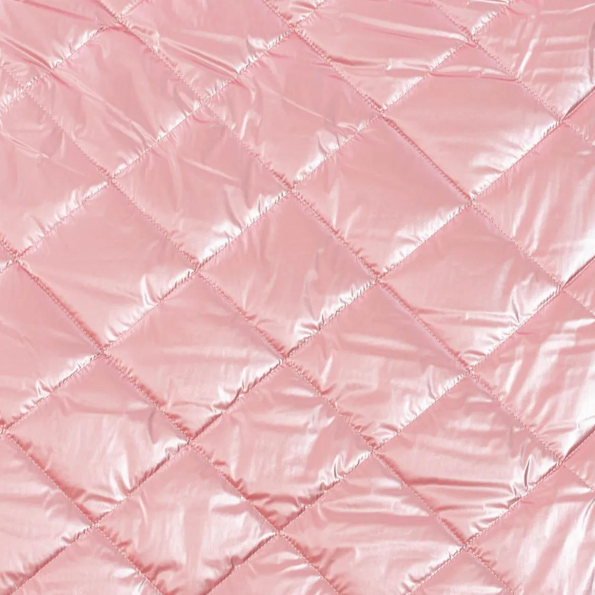 Steppstoff Bekleidungsstoff Stepped Shine Rauten rosa 1,40m Breite