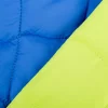 Steppstoff Jackenstoff Graphic Square blau neongrün 1,40m Breite